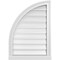 Ekena Millwork Quarter Round Top Left Surface Mount PVC Gable Vent w/ 2"W x 2"P Brickmould Sill Frame, 20"W x 28"H GVPQL20X2803SF - alternate 1